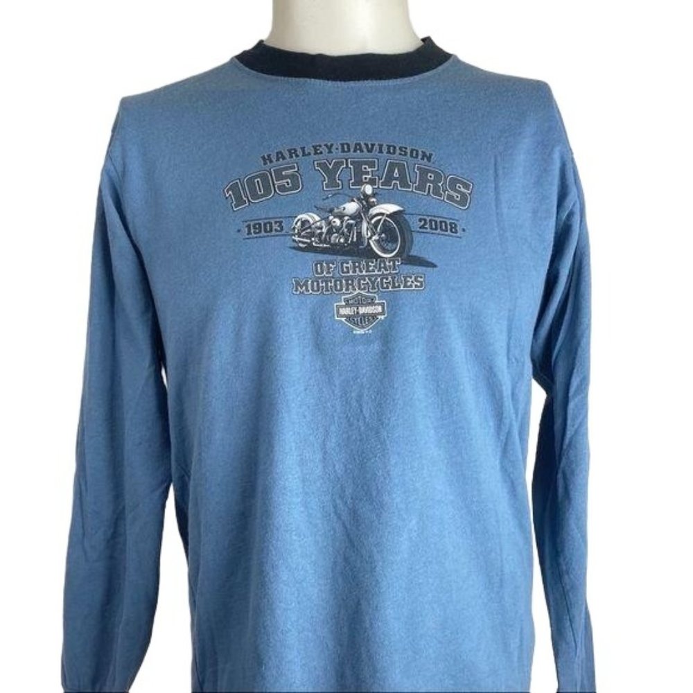 4/$25 Harley Davidson Hal's New Berlin Shirt 105 Years Anniversary Long Sleeve‎